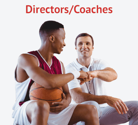 Ccoach and basketball player